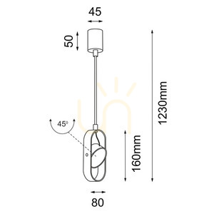 Závesné svietidlo Antigo Furoku 1 LED čierne 123 cm 7936 small 1