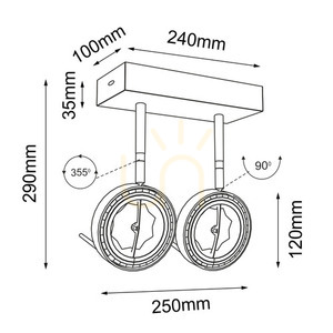 Bodové svietidlo Antigo Fussa 2 biele LED ES111 7228 small 1