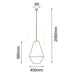 Závesné svietidlo Antigo Hagata 1 šedé 40 cm E27 5124 small 1