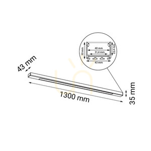 Plafón Antigo Hakoda LED biely 130 cm 3000K 1099 lm 1955 small 1