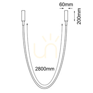 Závesné svietidlo Antigo Hebi LED 320 cm 3000K čierne 5056 small 1
