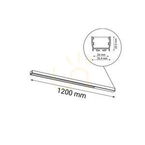 Stropné svietidlo Antigo Hiate Line LED biele 120 cm 3000K 1809 small 1