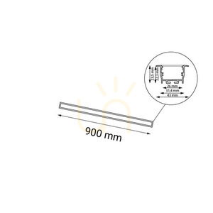 Zapustené svietidlo Antigo Hiate Line LED 90 cm čierne 3000K 1824 small 1