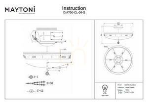 Luster OTTILIA DIA700-CL-06-G Maytoni small 5