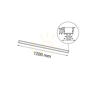 Zapustené svietidlo Antigo Hiate Line 120 cm čierne LED 4000K 3139 lm 1830 small 1