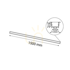 Zapustené svietidlo Antigo Hiate Line biele LED 150 cm 4000K 3924 lm 1835 small 1