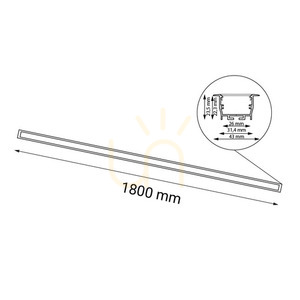 Zapustené svietidlo Antigo Hiate Line LED čierne 180 cm 4000K 4709 lm small 1