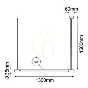 Závesné svietidlo Antigo Ibara čierne LED T5 130 cm 5054 small 1