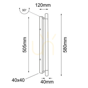 Nástenné svietidlo Antigo Ibara K1 LED T5 čierne 58 cm 8090 small 1