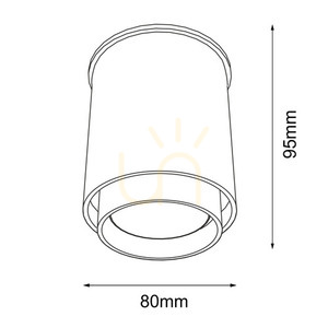 Stropné svietidlo Antigo Iga biele GU10 9,5 cm hliník oceľ 7014 small 1