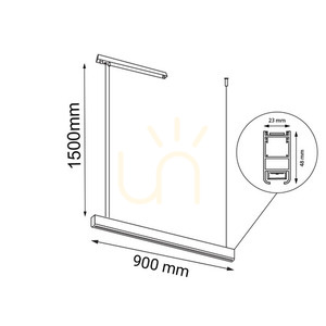 Prívesné svetlo Antigo Isaseki LED čierne 90 cm 3000K 1946 small 1