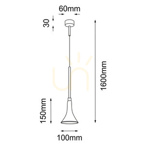 Závesné svietidlo Antigo Kanzaki 1 LED čierne 160 cm 7940 small 1