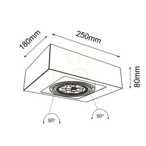 Stropné svietidlo Antigo Koga 1 biele LED ES111 25 cm 7115 small 1