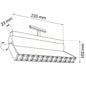 Bodové svietidlo Antigo Komatsu Dot Move magnetické LED 12-bodové čierne 6498 small 1