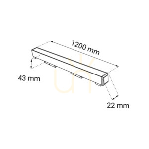 Bodové svietidlo Antigo Komatsu magnetické LED 120 cm čierne 4000K 3200 lm 6590 small 1