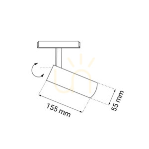 Bodové svietidlo Antigo Komatsu magnetické LED 5,5 cm biele 3000K 6625 small 1
