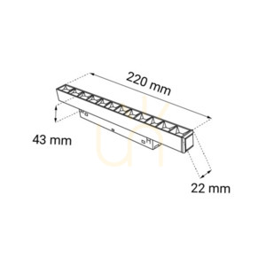 Bodové svietidlo Antigo Komatsu Dot magnetické LED biele 22 cm 3000K 6645 small 1