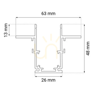 Magnetická podomietková koľajnica Antigo Komatsu 48V 200 cm biela 6502 small 1