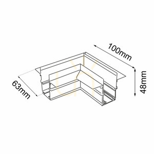 L konektor Antigo Komatsu 48V pre zapustenú magnetickú prípojnicu čierny 6509 small 1