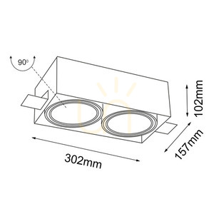Zapustené svietidlo Antigo Komoro 2 čierne LED ES111 3309 small 1