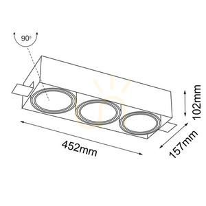 Zapustené svietidlo Antigo Komoro 3 čierne LED ES111 3310 small 1