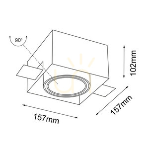 Zapustené svietidlo Antigo Komoro 7322 biele ES111 LED 15,7 cm small 1