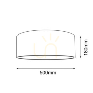 Stropné svietidlo Antigo Lamego 50 sivé E27 50 cm tkanina oceľ 1086 small 1