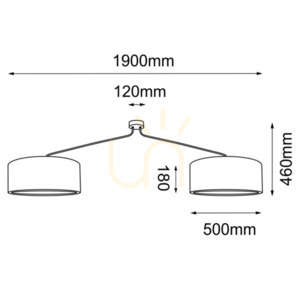 Závesné svietidlo Antigo Lamego 2 šedé 190 cm LED E27 5196 small 1