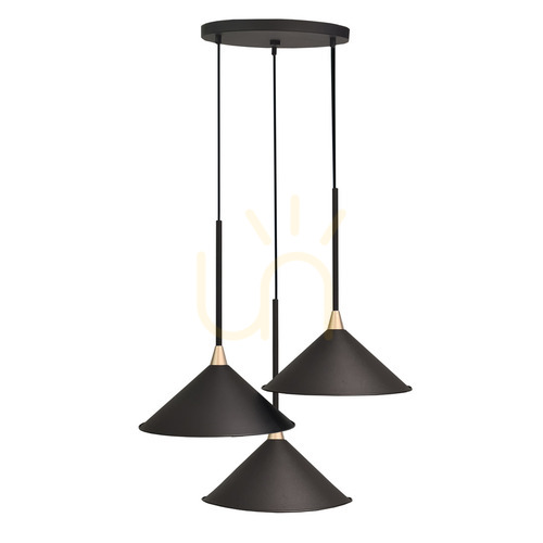 Skontrolujte Závesné svietidlo Antigo Merto 3 čierne oceľové 32 cm E27 LED 5066