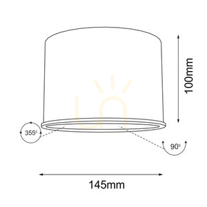 Stropné svietidlo Antigo Miki čierne LED ES111 14,5 cm 1117 small 1