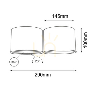 Stropné svietidlo Antigo Miki 2 biele LED ES111 29 cm 7019 small 1