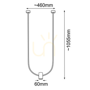 Prívesné svetlo Antigo No. C platinová matná oceľ 46 cm GU10 LED 5080 small 1