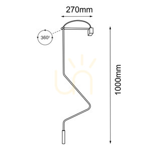 Nástenné svietidlo Antigo No. Moon čierne 100 cm G9 LED oceľ 4012 small 1