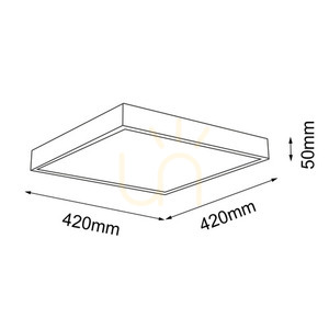 Plafón Antigo Nomi LED 42x42 cm čierny 3000K 1151 small 1