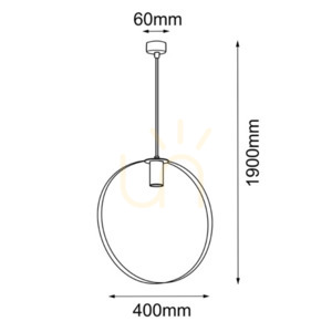 Závesné svietidlo Antigo ORTIGA 3 kruh 40 cm platina mat oceľ 1x GU10 5153 small 1