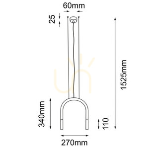 Závesné svietidlo Antigo Sukomo 2x G9 čierne 270 mm 7858 small 1