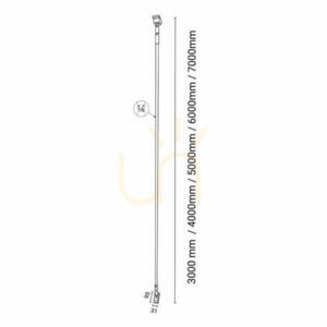 Lineárna LED lampa Antigo Surika čierna 500 cm 4000K 6030 small 1