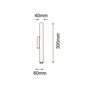 Nástenné svietidlo Antigo Yabu K2 čierne 300 mm 4048 LED MR11 small 1
