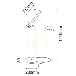 Podlahová lampa Antigo Yabu F biela 141 cm LED MR11 7877 small 1