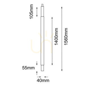 Vonkajšie závesné svietidlo Antigo Natsu 9902 antracit 156 cm LED T8 small 1