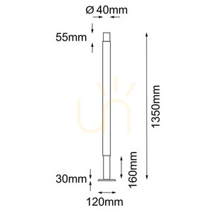 Vonkajšie stojace svetlo Antigo Natsu 2 antracit 135 cm LED T8 9904 small 1