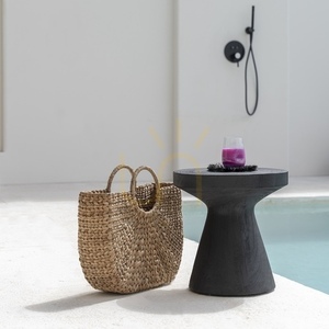 Bočný stolík BAZAR BIZAR Gravity čierny z dreva Suar 40 cm small 4