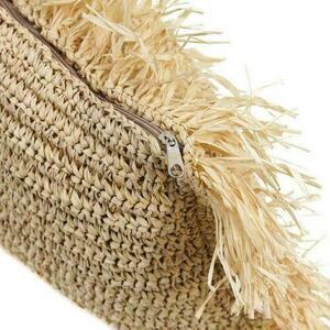 Vankúš BAZAR BIZAR Raffia Collection z rafie prírodný 35x100 small 1