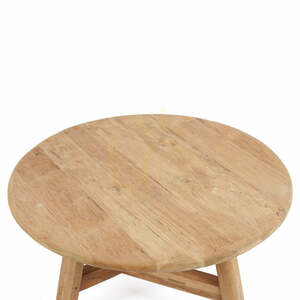 Okrúhly konferenčný stolík Bazar Bizar Fusuma L z teakového dreva, prírodný, 80 cm small 7