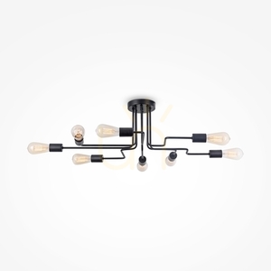 Čierne stropné svietidlo Maytoni Gilbert T532CL-08B, 8×E27 small 0