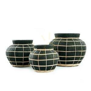 Váza BAZAR BIZAR Terracotta Collection čierna prírodná S small 3