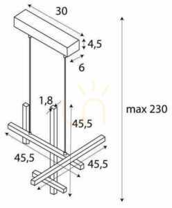 Závesné svietidlo Max Light Soho P0546 grafit LED 25 W 90 cm small 3