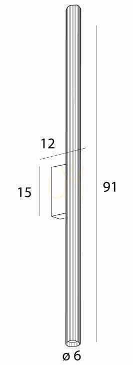 Šou Nástenné svietidlo Max Light Fayette W0368 91 cm 18W zlaté IP44 3000K Nástenné svietidlo Max Light Fayette W0368 91 cm 18W zlaté IP44 3000K