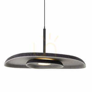 Závesné svietidlo Max Light Deux P0560 čierno-sivé 40 cm LED 5W small 1