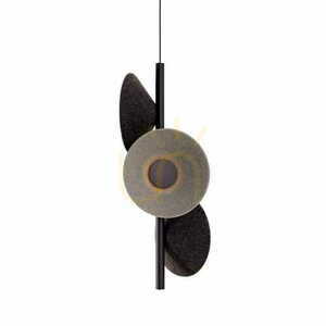 Závesné svietidlo Max Light Puro P0562 čierno-sivé 4x8W 51 cm plsť small 2